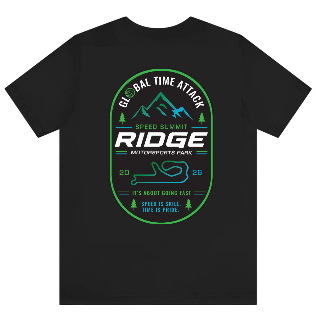 TheRidge GTA Race 2026 event shirt artwork back