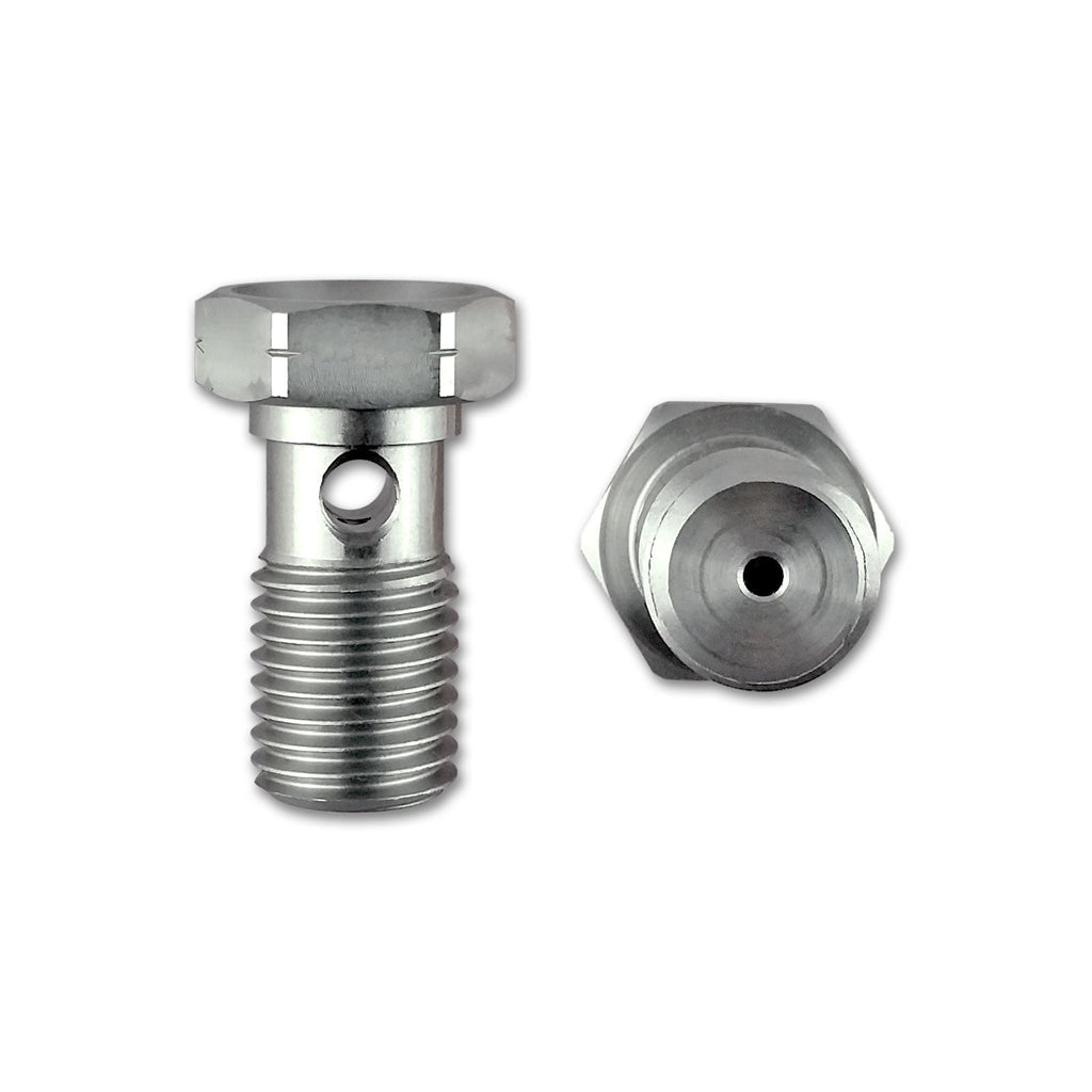 M12 x 1.5 Banjo Bolt with 1.5mm Restriction for Turbo Oil Feeds HEL Stainless Steel