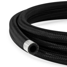 Load image into Gallery viewer, AN6 Rubber Black Nylon Braided Fuel Oil Coolant Hose Line