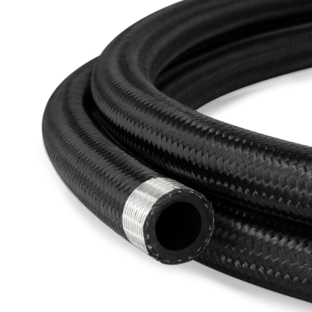 AN10 Rubber Black Nylon Braided Fuel Oil Coolant Hose Line