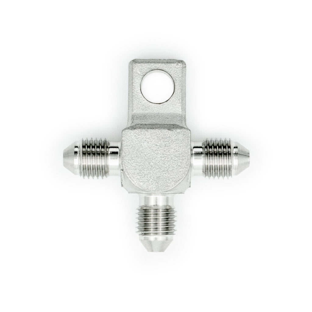 AN3 Male T-Piece Adapter with 7mm Mounting Hole HEL Stainless Steel