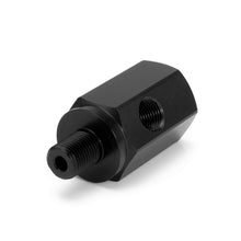 Load image into Gallery viewer, 1/8" NPT Male to 1/8" NPT Female Straight Oil Pressure Adapter with 1/8" NPT Sensor Port (Short Version) HEL Aluminium