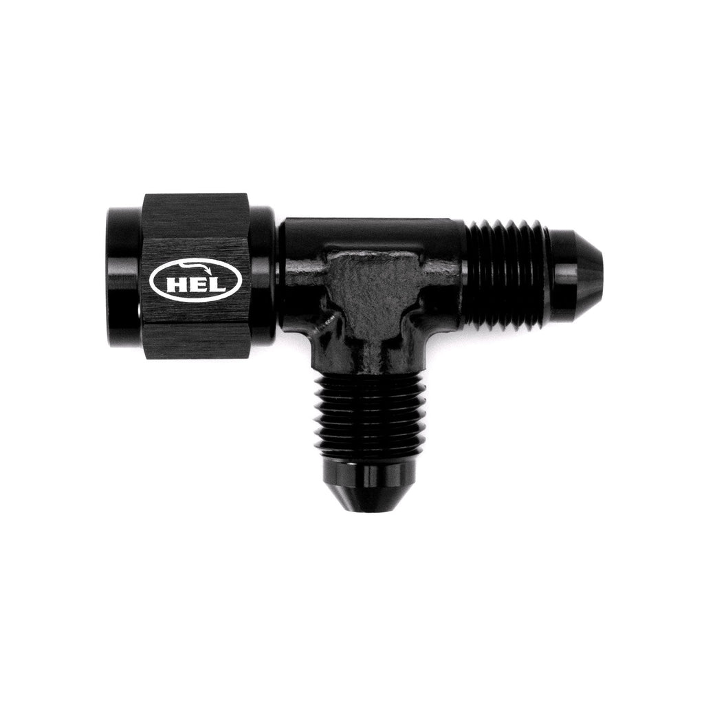 AN4 Female On The Run Swivel T-Piece Adapter HEL Aluminium