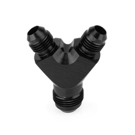 AN6 Male Y-Piece Adapter with AN8 Male on the Leg HEL Aluminium