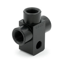 Load image into Gallery viewer, M10 x 1.00 Female T-Piece Adapter with 6mm Mounting Hole HEL Aluminium