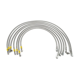 HEL Performance Fuel Injector Lines for Volkswagen Golf MK1 8V (M12 Injectors), Stainless Steel Braided