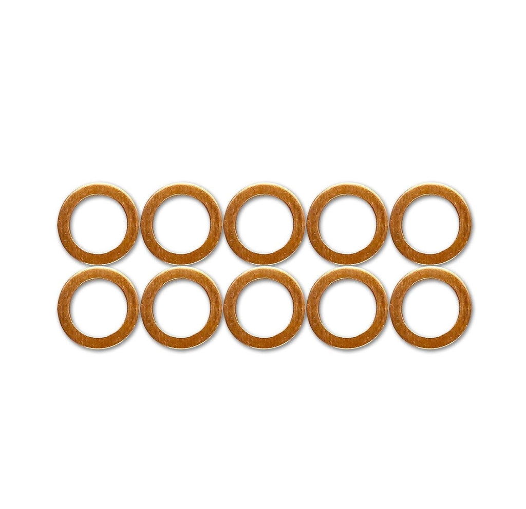 10mm / M10 / AN3 / 1/8" BSP Copper Crush Washers (10 Pack)