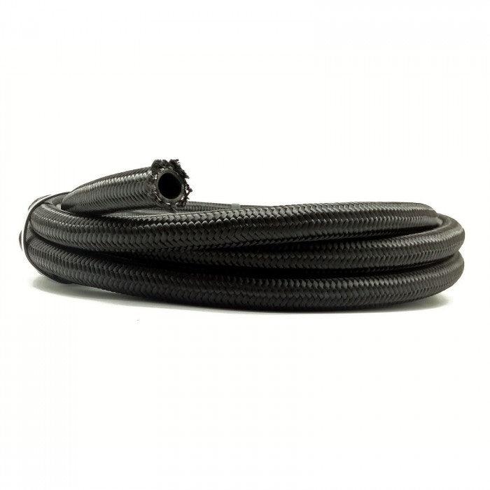 HEL Performance -10 AN (14mm ID) Black Nylon Cotton Braided Hose